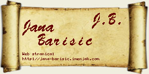 Jana Barišić vizit kartica